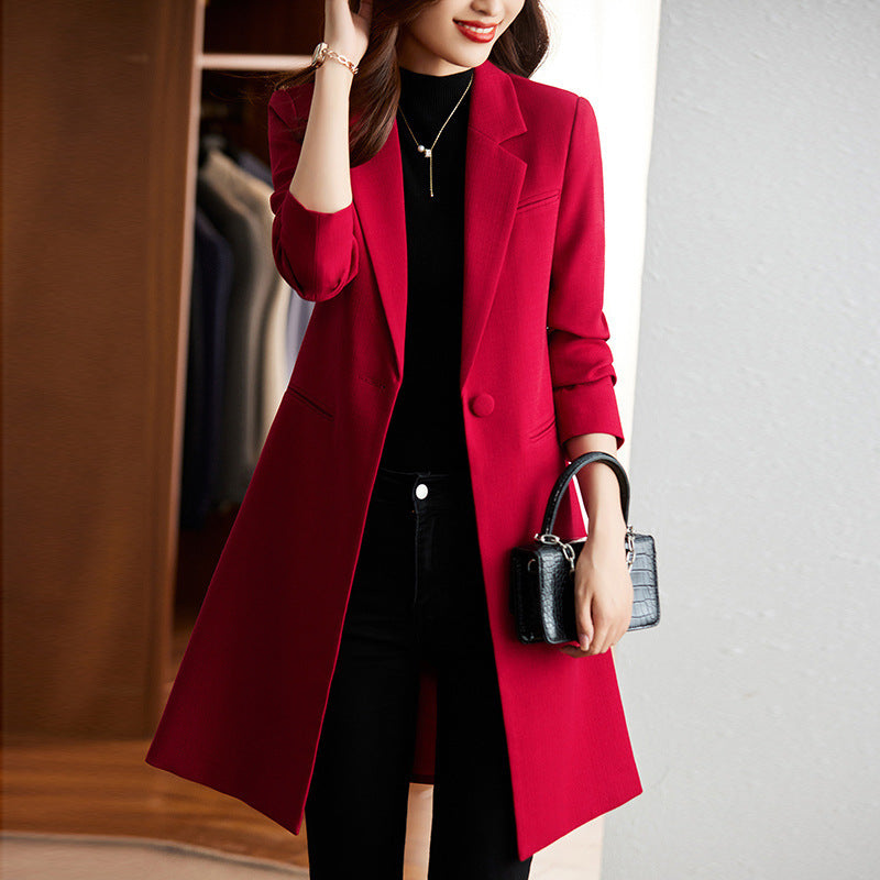 Women's Korean Formal Suit Style Windbreaker for Work