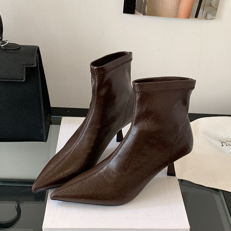 Classic Women's Pointed Toe Stiletto Heel Boots