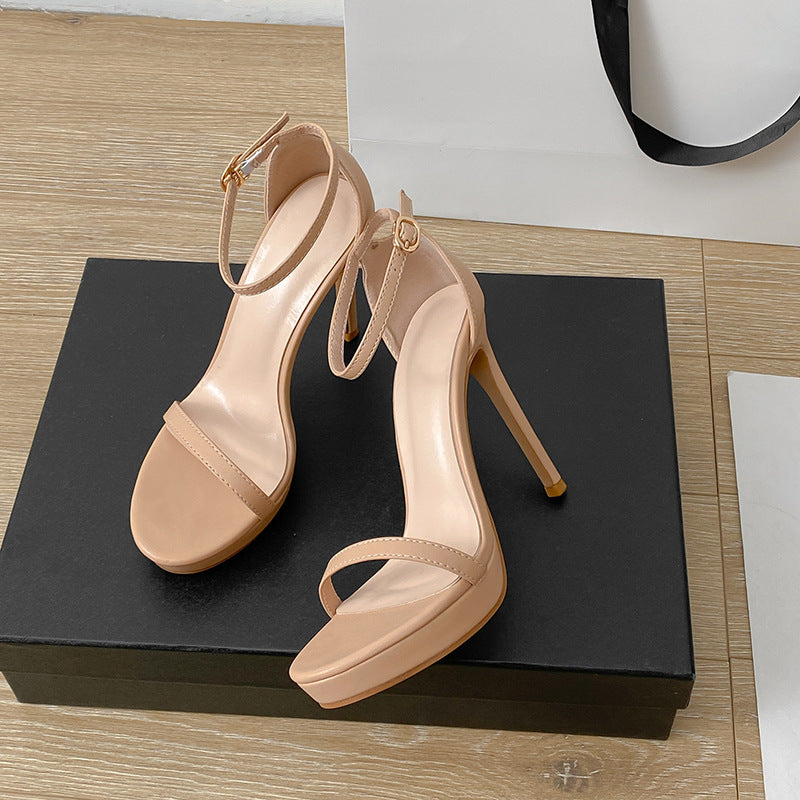 Women's Buckle Super High Heel Sandals