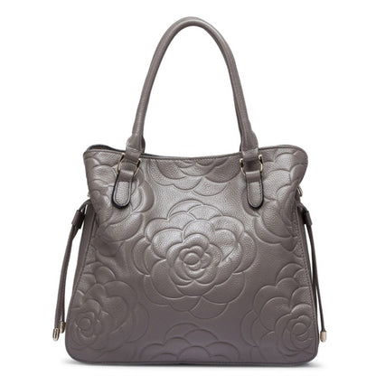 Luxury Rose Pattern Leather Purse – Elegant Handbag for Women
