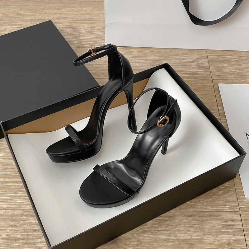 Women's Buckle Super High Heel Sandals
