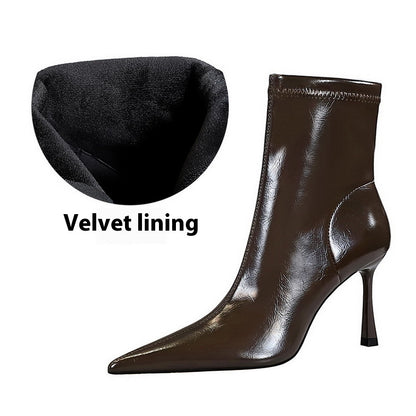 Stylish Women’s Short Tube Boots – Elegant Banquet Fashion Shoes