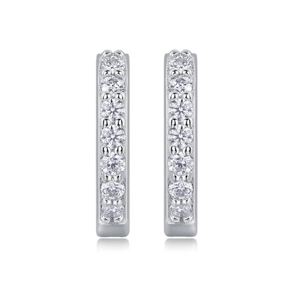 Luxury Moissanite Silver Diamond Stud Earrings