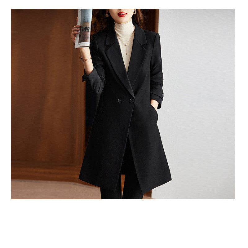 Women's Classic Single Breasted Wool Coat