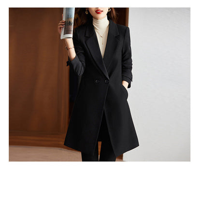 Women's Classic Single Breasted Wool Coat
