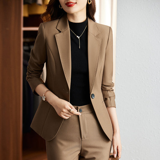 Women's Slim Fit Suits Pants Set Professional Style