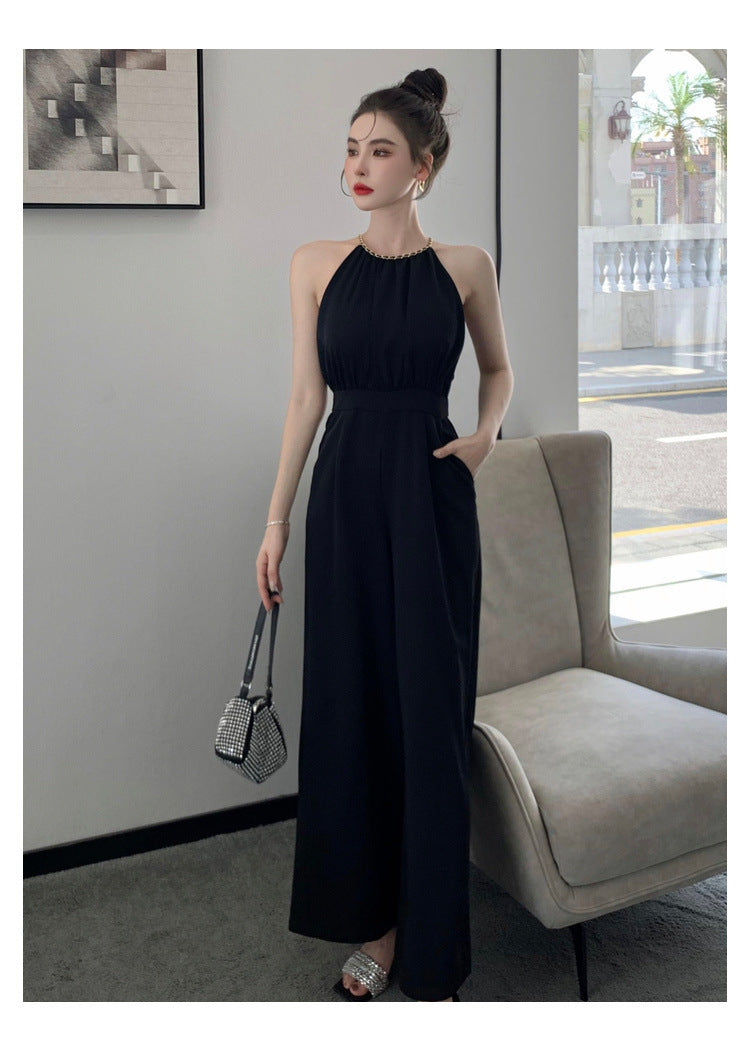 Women's Halter Neck Wide Leg Trousers