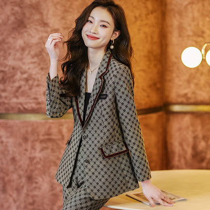 Elegant Women's Long Sleeve Suit Jacket Formal Wear