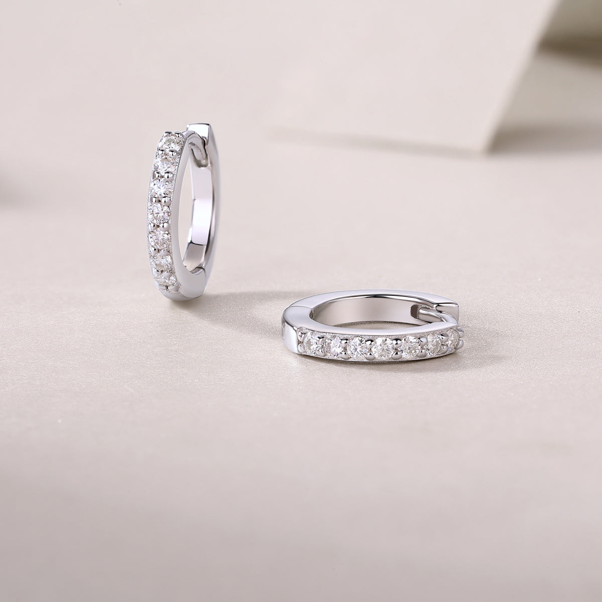 Luxury Moissanite Silver Diamond Stud Earrings