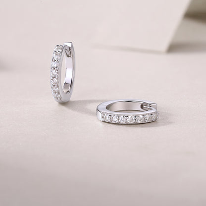 Luxury Moissanite Silver Diamond Stud Earrings