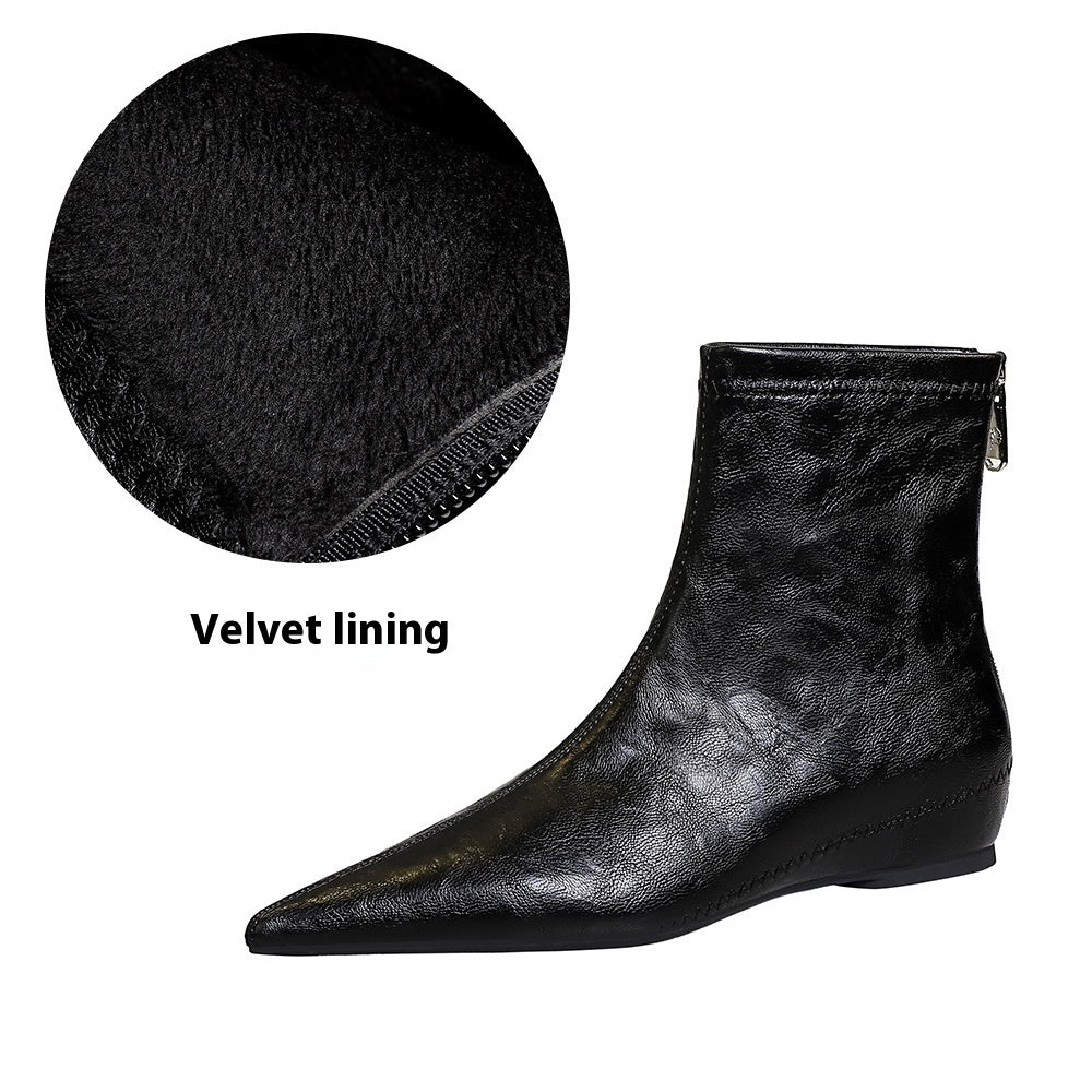 Chic Retro Women’s Boots – Low Hidden Heel, Casual Comfort Design