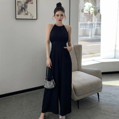 Women's Halter Neck Wide Leg Trousers