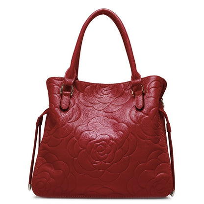 Luxury Rose Pattern Leather Purse – Elegant Handbag for Women