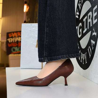 Women's Leopard Print High Heels European and American Style