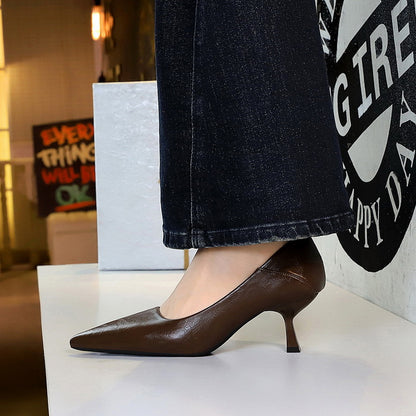 Women's Leopard Print High Heels European and American Style