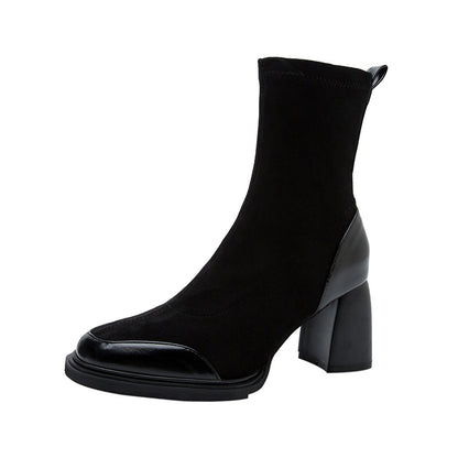 Genuine Leather Short Boots for Women – Slim Martin Style