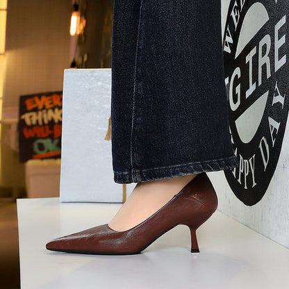 Women's Leopard Print High Heels European and American Style