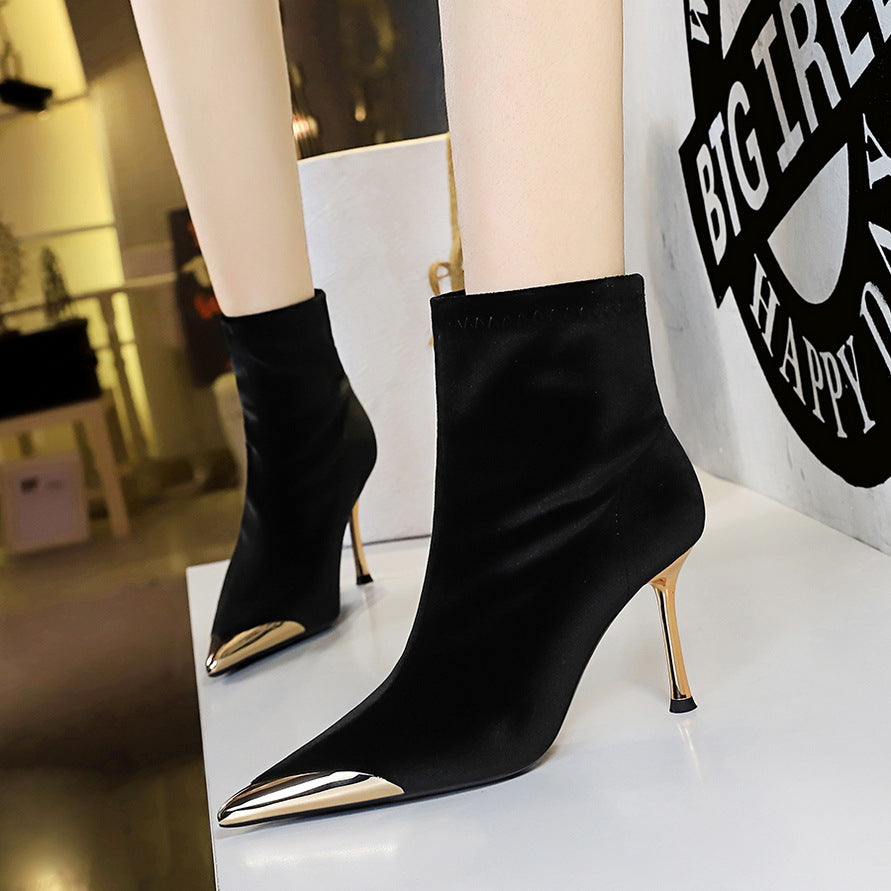 Elegant Women’s Light Luxury Boots – Slimming Fit for Party & Banquet