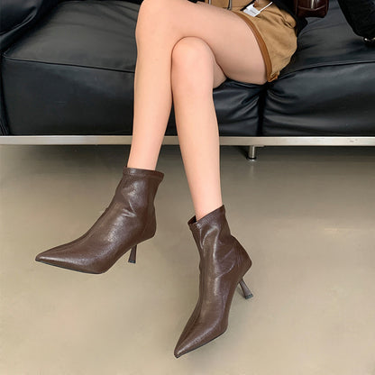 Classic Women's Pointed Toe Stiletto Heel Boots