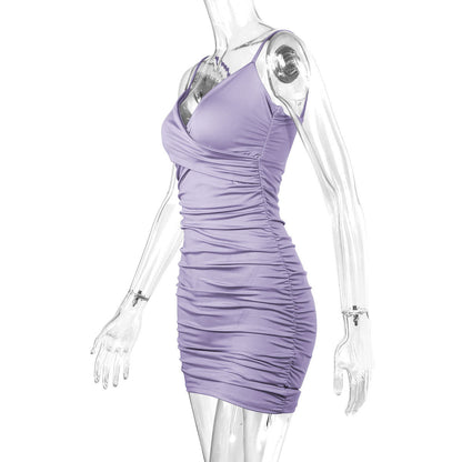 Women's Summer V Neck Suspender Dress