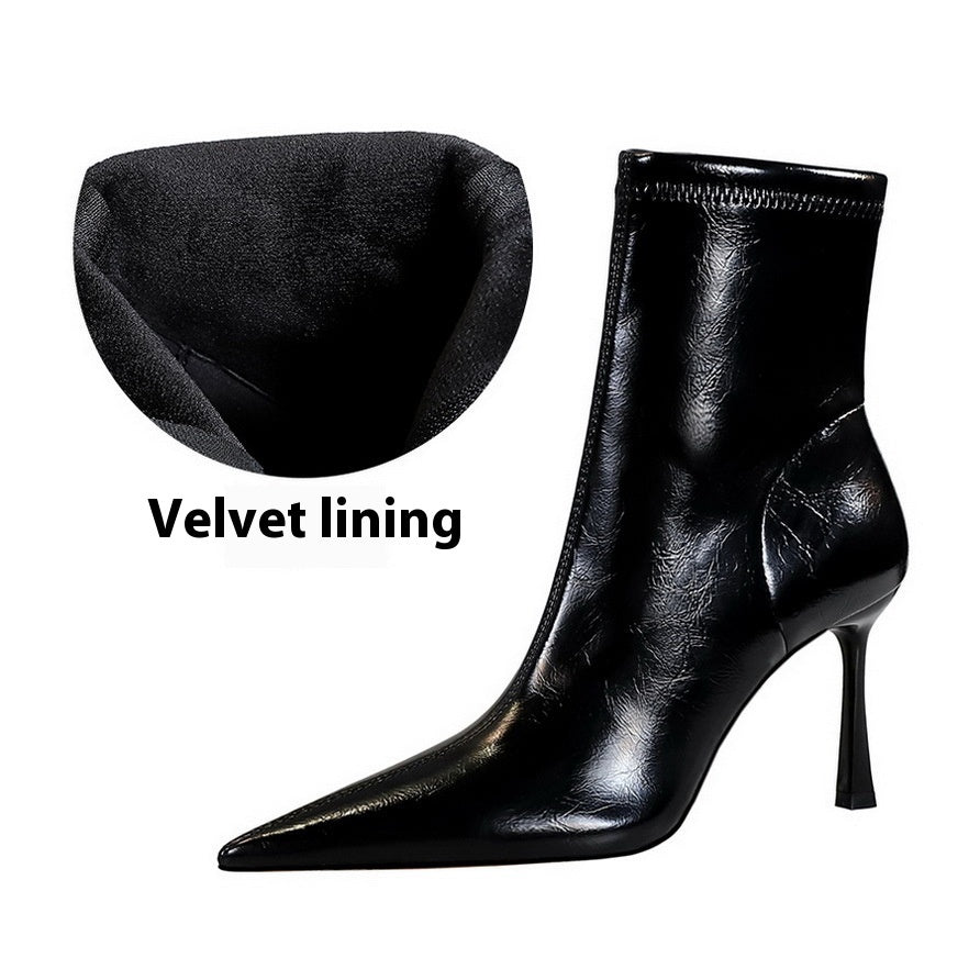 Stylish Women’s Short Tube Boots – Elegant Banquet Fashion Shoes