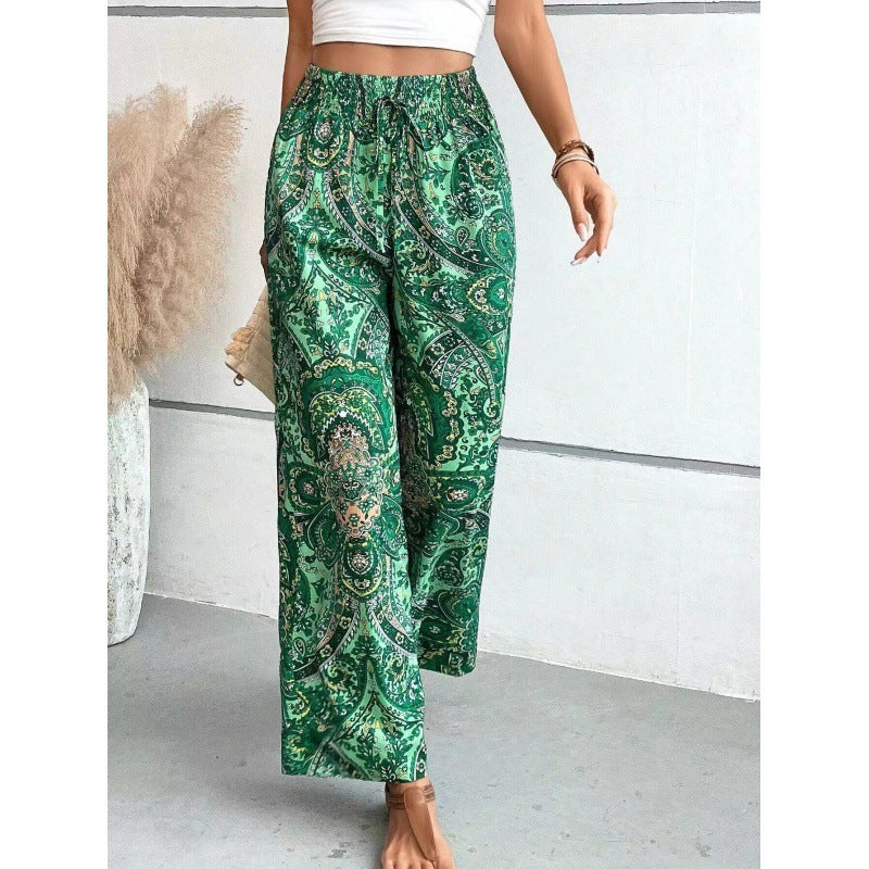 Women's Printed Wide Leg Pants
