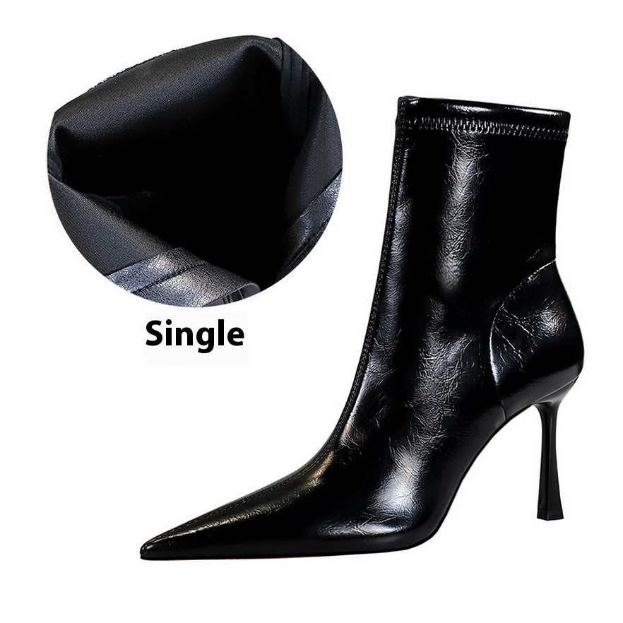 Stylish Women’s Short Tube Boots – Elegant Banquet Fashion Shoes