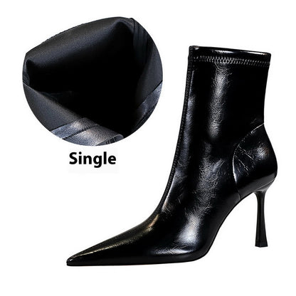 Stylish Women’s Short Tube Boots – Elegant Banquet Fashion Shoes